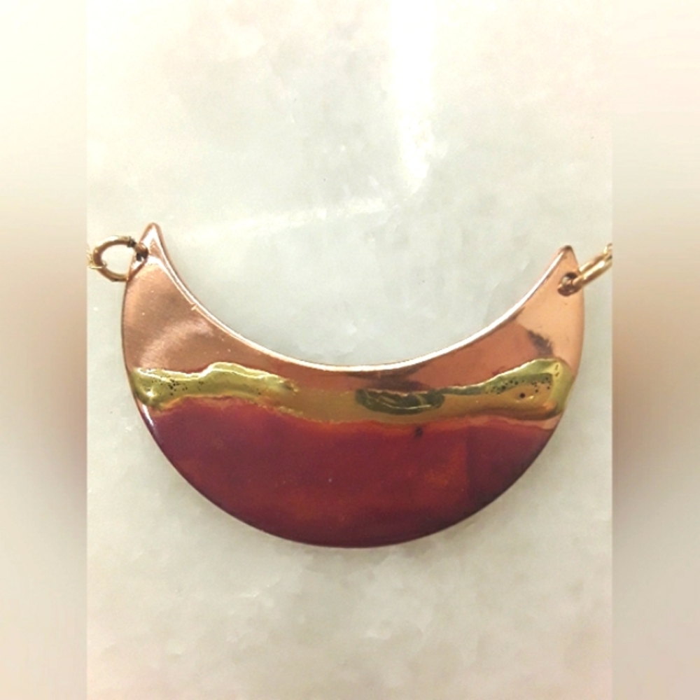 🌼2 For $15🌼 Gold Crescent Necklace Pink Moon Women's Jewelry Sunset